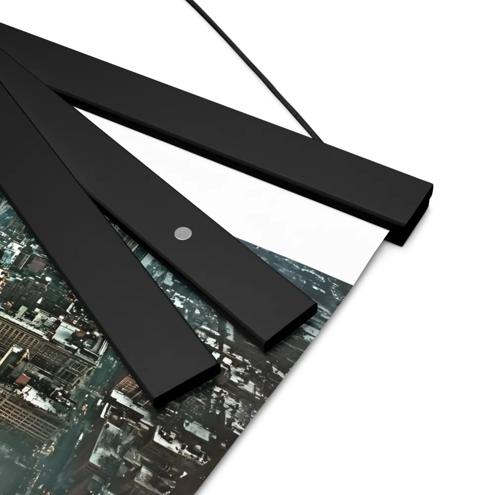 Aerial Symphony of Urban Life | Poster With Black Wood Hanger | 8″×10″