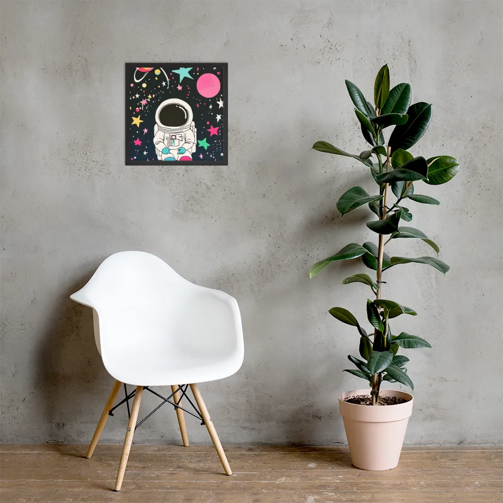 Cosmic Dreamer | Poster with Black Frame | 16″×16″