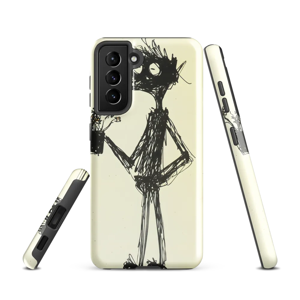 Whimsical Figure with Flowers