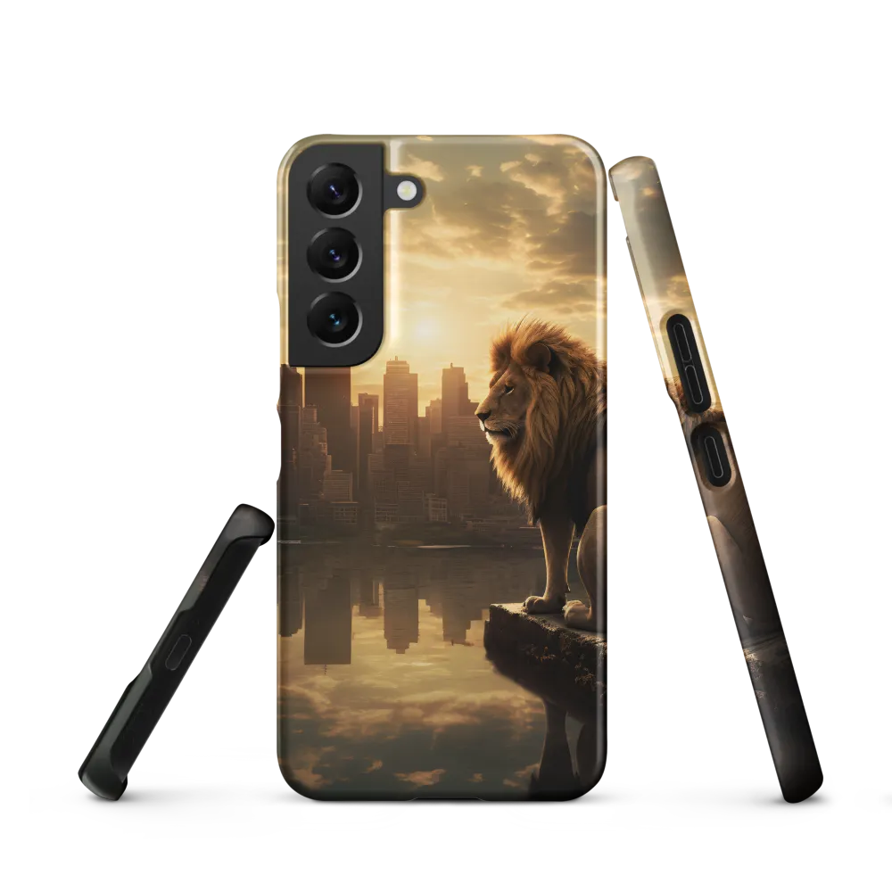 The Lion's Gaze Over the Urban Symphony