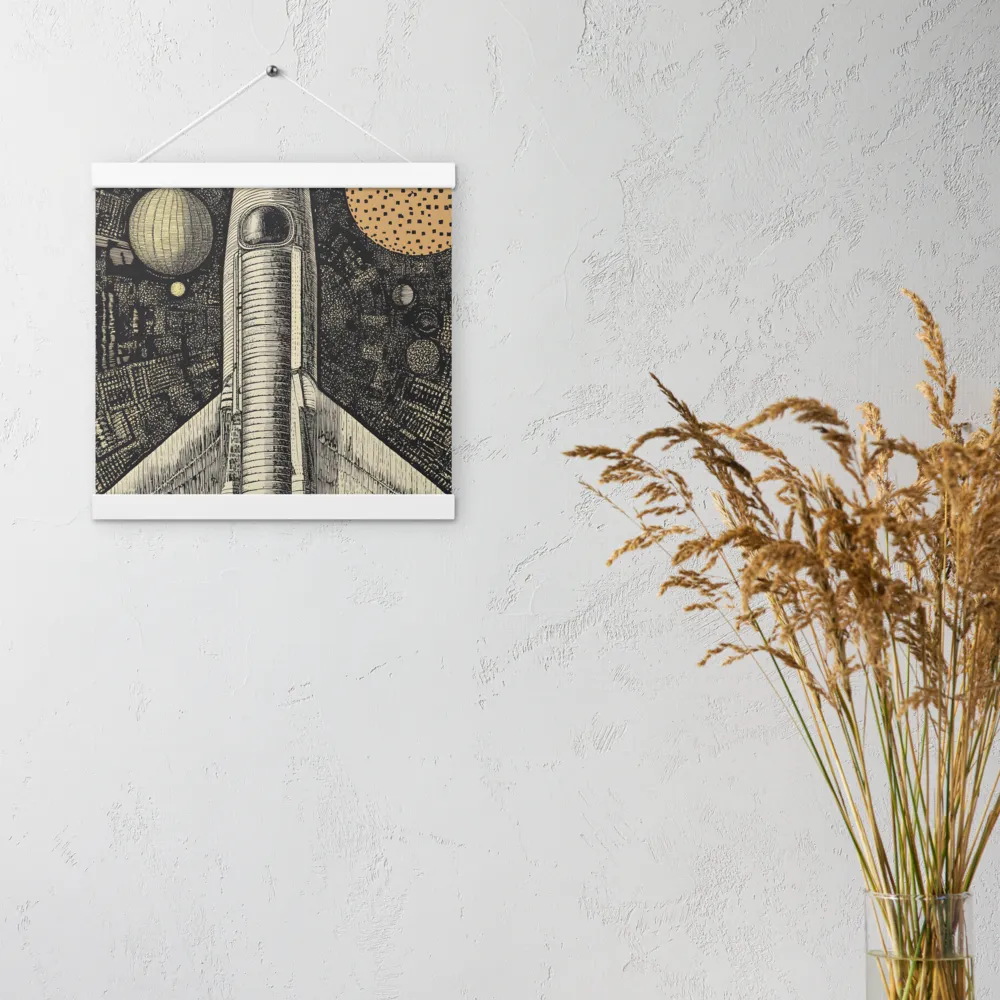 Voyage to the Unknown | Poster With White Wood Hanger | 12″×12″