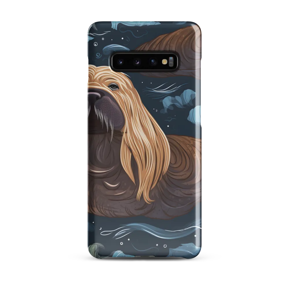 Whimsical Walruses in Deep Blue | Phone Case |  S10 Plus | Snap Case | Glossy