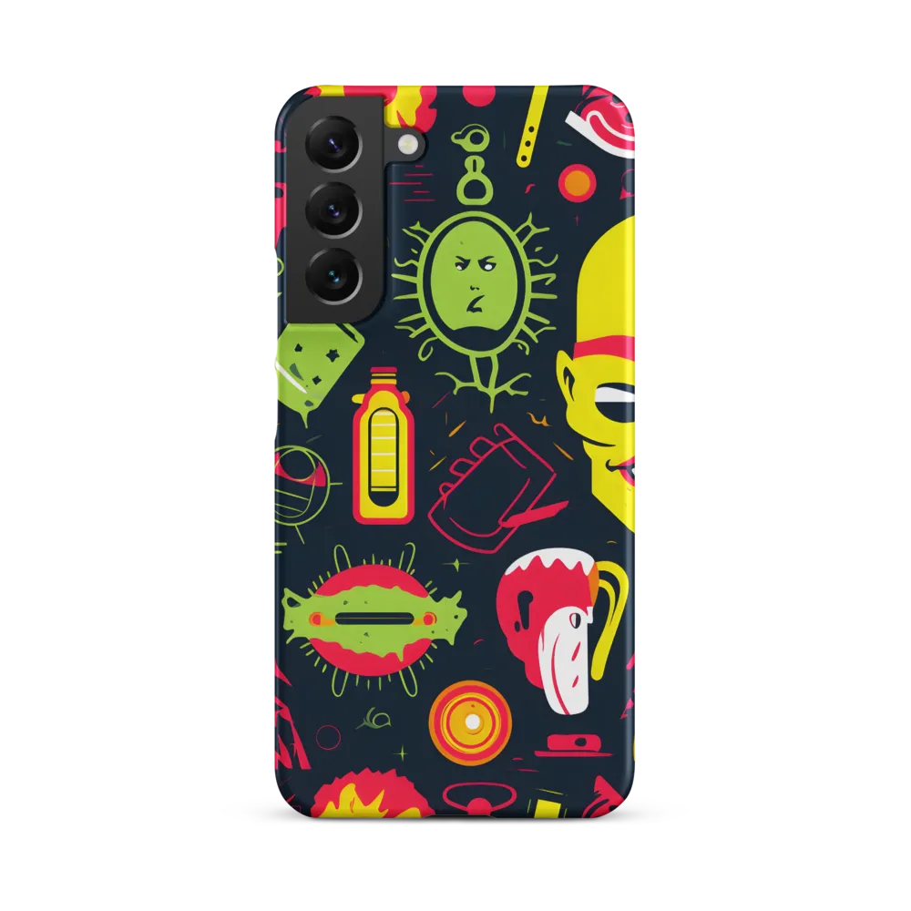 Neon Revelry: A Quirky Exploration of Modern Pop Art | Phone Case |  S22 Plus | Snap Case | Matte