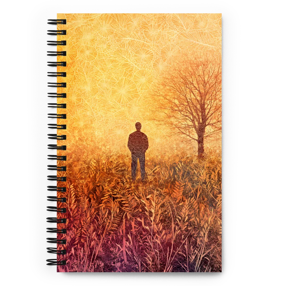 Contemplation in a Surreal Landscape | Spiral Notebook