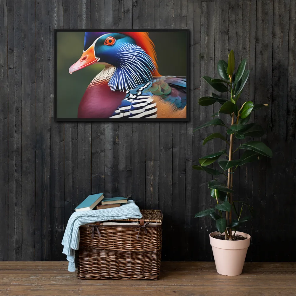 The Majestic Mandarin | Canvas with Black Frame | 24″×36″