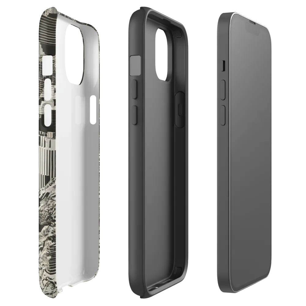 Contemplation in an Abstract Landscape | Phone Case |  14 Plus | Tough Case | Matte