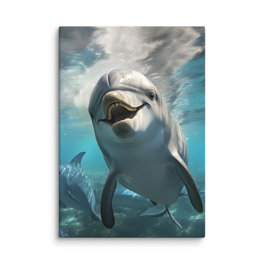 Beneath the Waves: A Dolphin's Dance