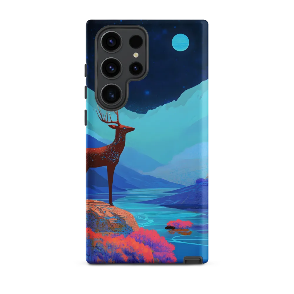 Cosmic Serenity: The Starlit Stag | Phone Case |  S23 Ultra | Tough Case | Matte