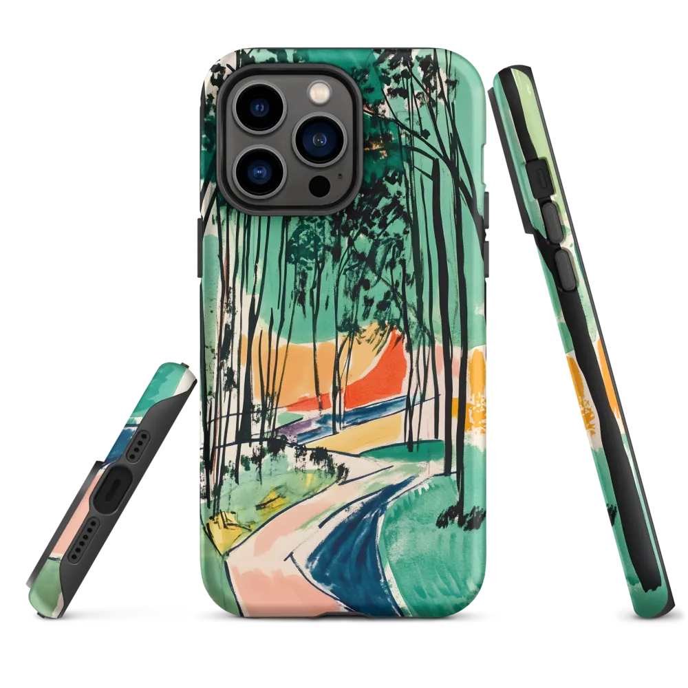Winding Path Through the Forest | Phone Case |  14 Pro Max | Tough Case | Matte