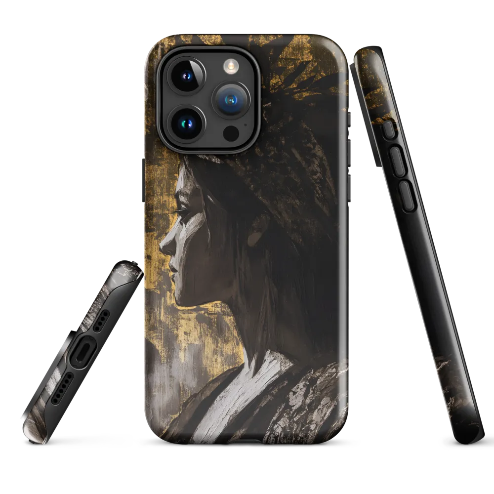 Golden Elegance: A Modern Profile Portrait