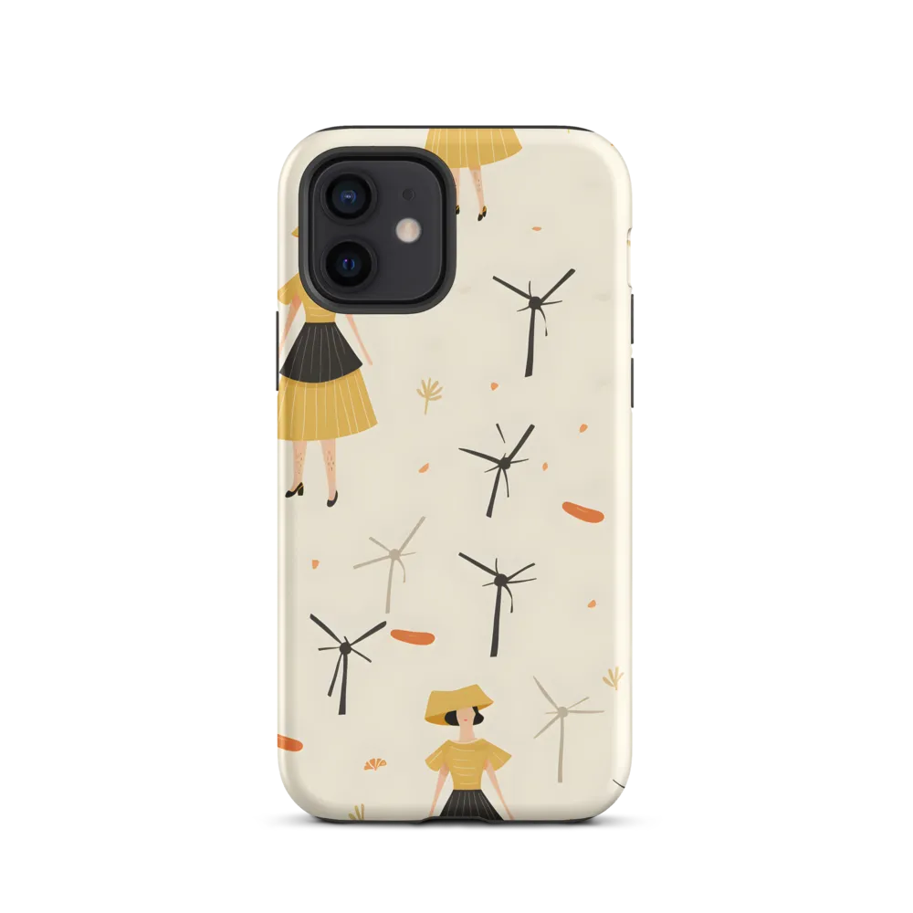 Whimsical Patterns of Nature and Femininity | Phone Case |  12 | Tough Case | Matte