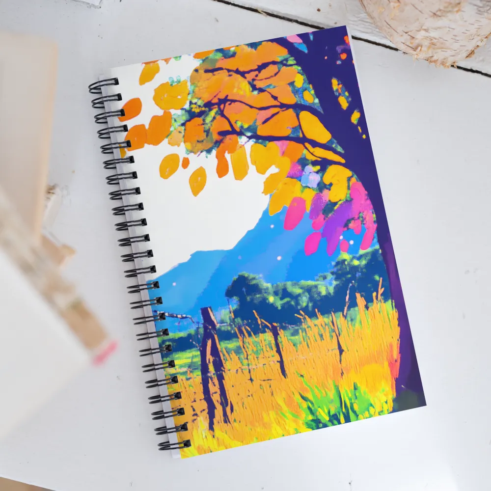 Autumn Serenity in a Vibrant Landscape | Spiral Notebook