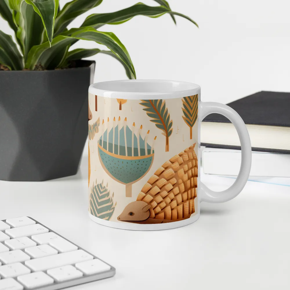 Pangolins in a Whimsical Habitat | Mugs | Multiple Sizes & Colors