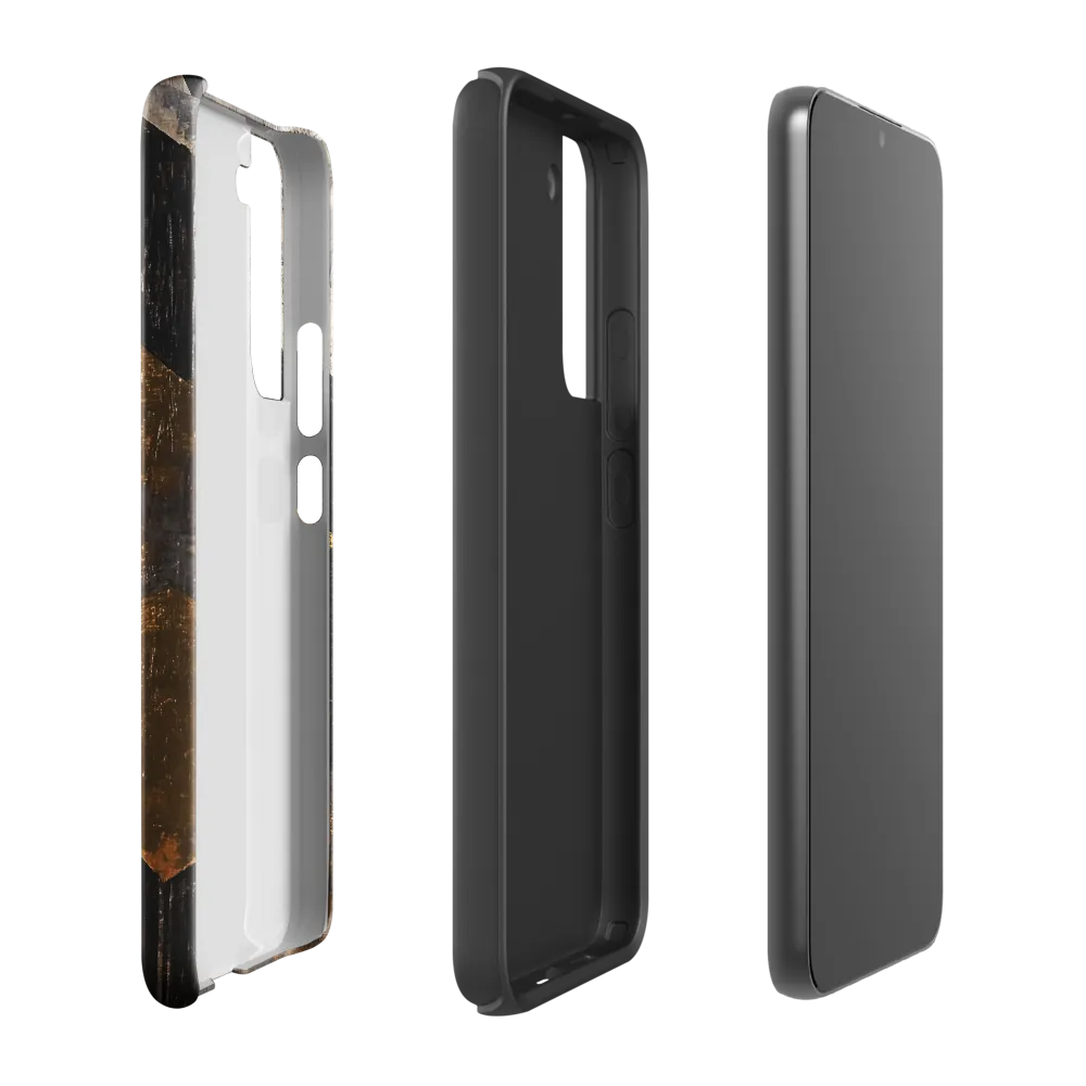 Geometric Harmony in Gold and Black | Phone Case |  S22 Plus | Tough Case | Glossy