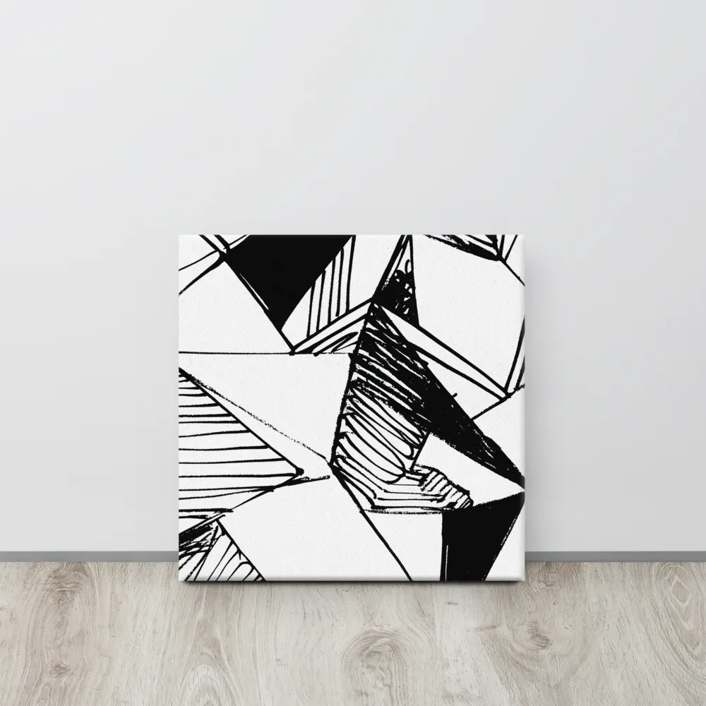 Dynamic Geometry in Ink | Canvas | 16″×16″