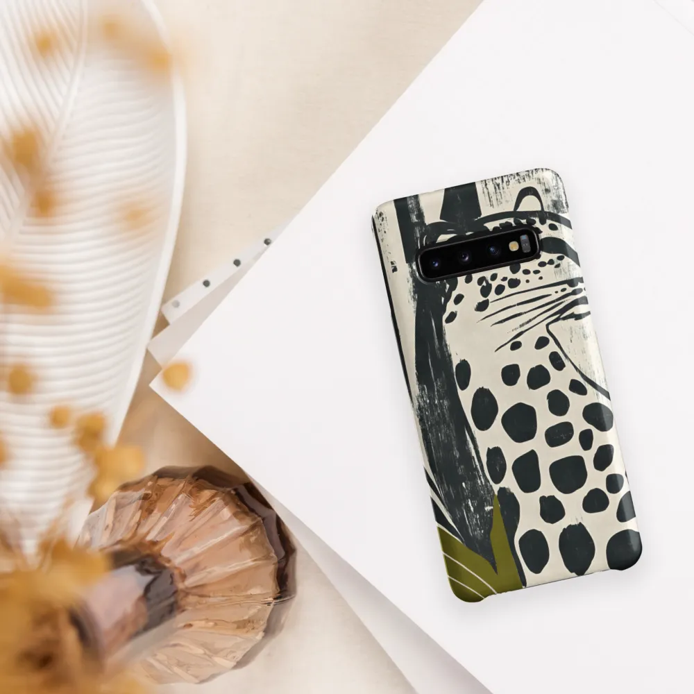 Leopard in Silhouette: A Modern Appeal | Phone Case |  S10 | Snap Case | Matte