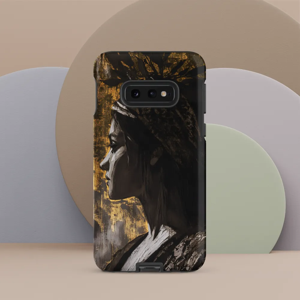 Golden Elegance: A Modern Profile Portrait