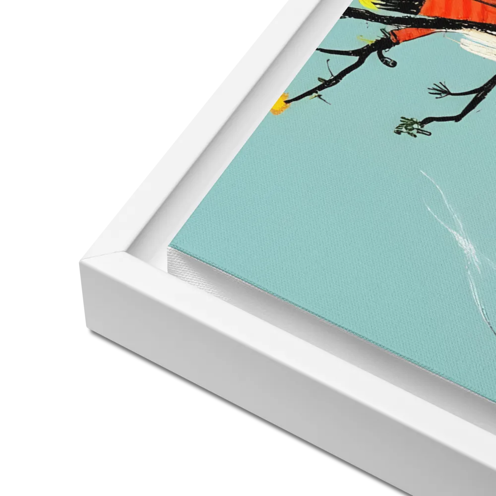 Whimsical Nature Girl | Canvas with White Frame | 18″×24″