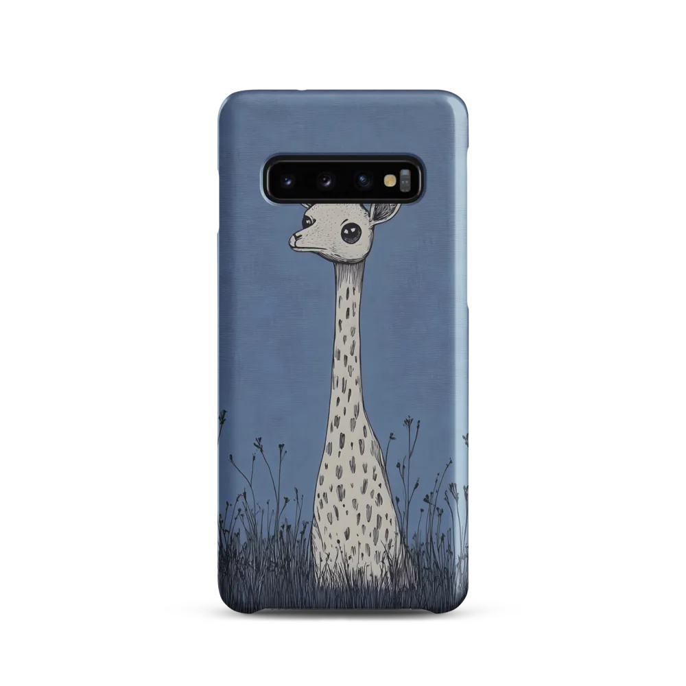 Whimsical Giraffe in Blue