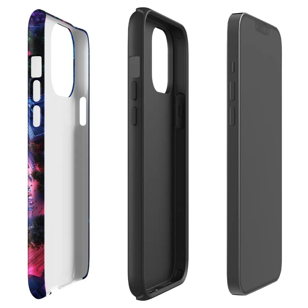 Twilight Reflections: A Serene Beach Aerial | Phone Case |  13 Pro Max | Tough Case | Glossy