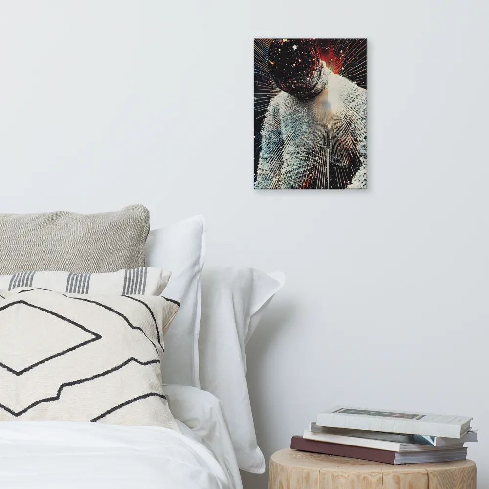 Ethereal Astronaut: A Journey Through the Cosmos | Canvas | 12″×16″