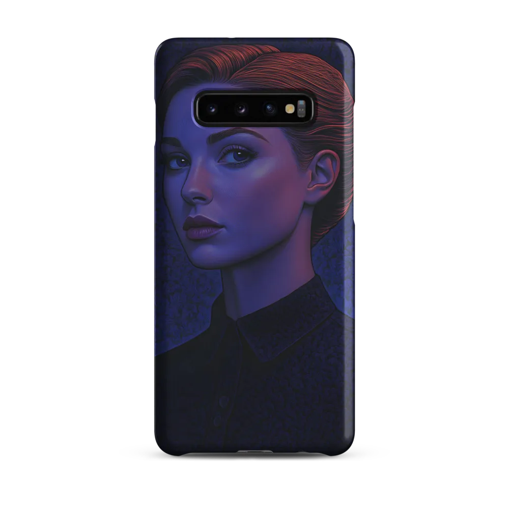 Ethereal Portrait in Blue and Red