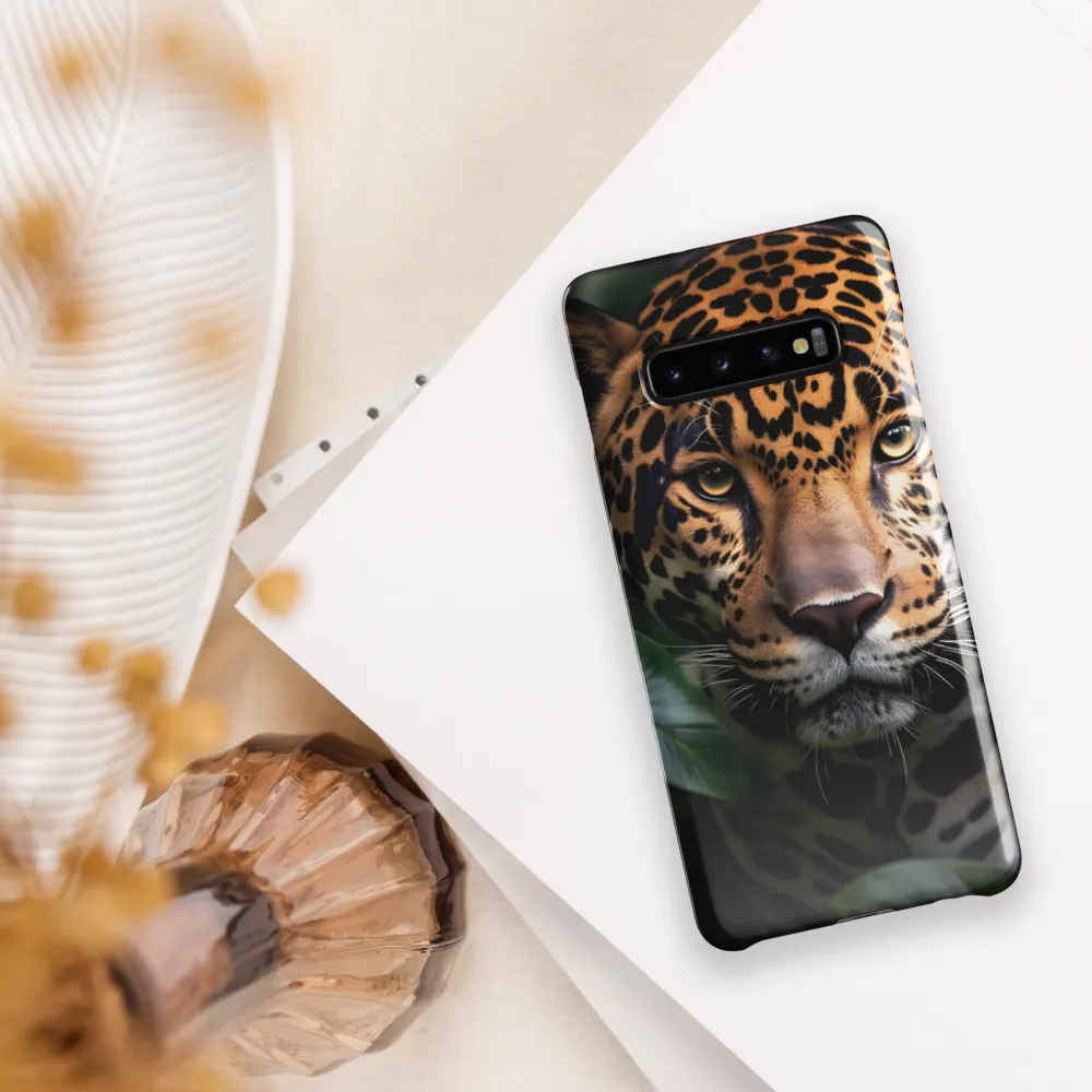 The Intensity of Nature: A Jaguar’s Gaze | Phone Case |  S10 Plus | Snap Case | Glossy