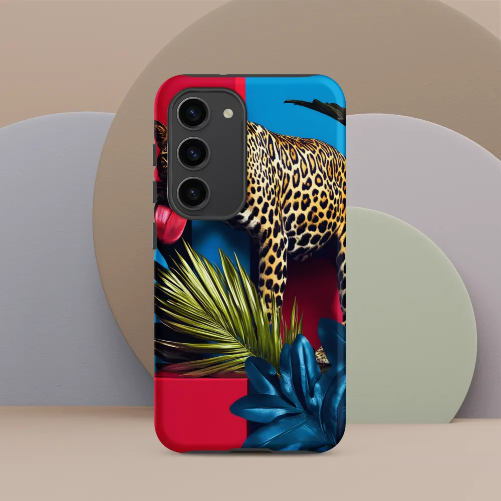 Playful Leopard in Vibrant Paradise