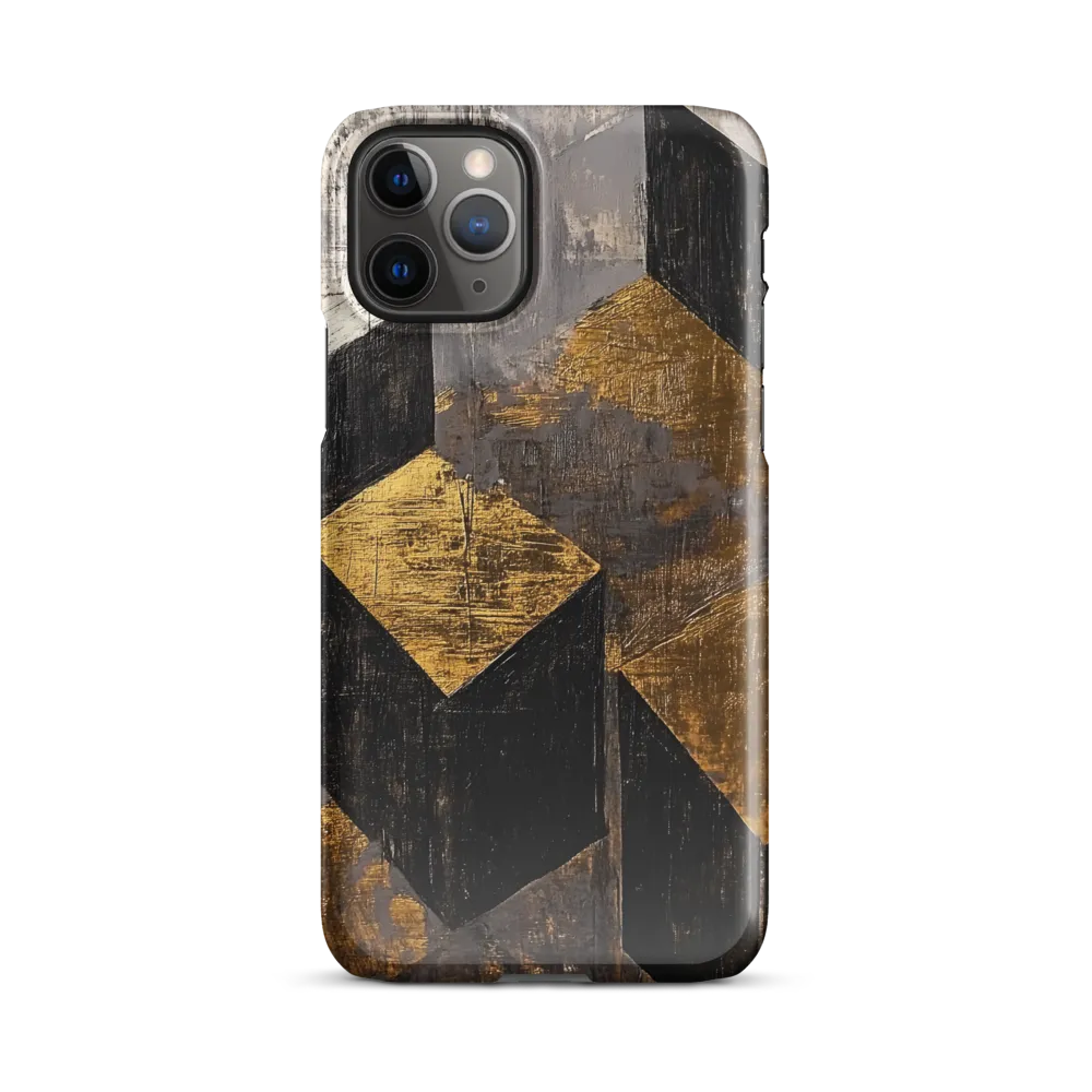 Geometric Harmony in Gold and Black | Phone Case |  11 Pro | Snap Case | Glossy