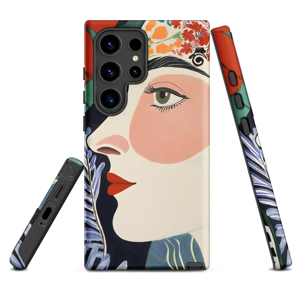 Floral Serenade: A Modern Portrait