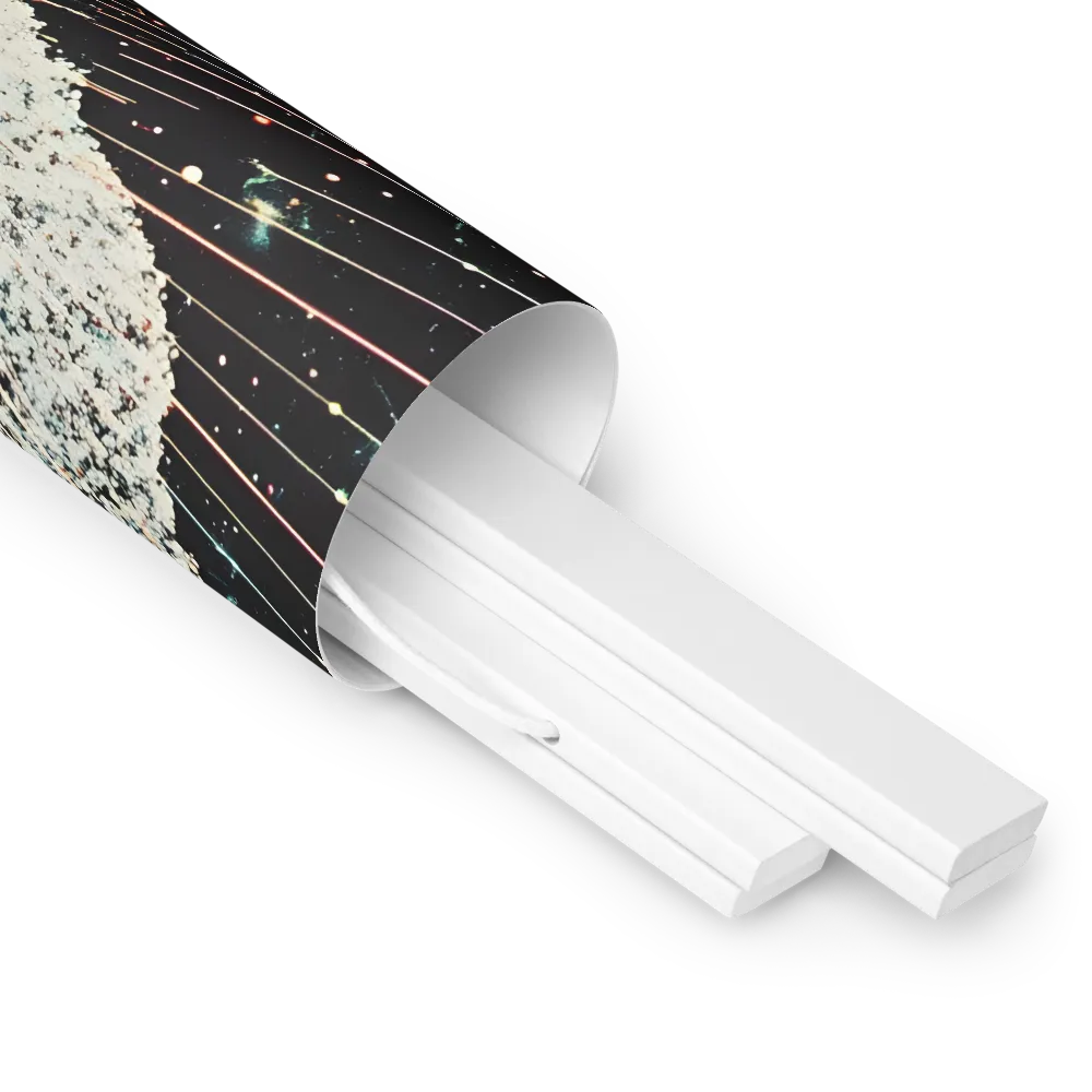 Ethereal Astronaut: A Journey Through the Cosmos | Poster With White Wood Hanger | 18″×18″