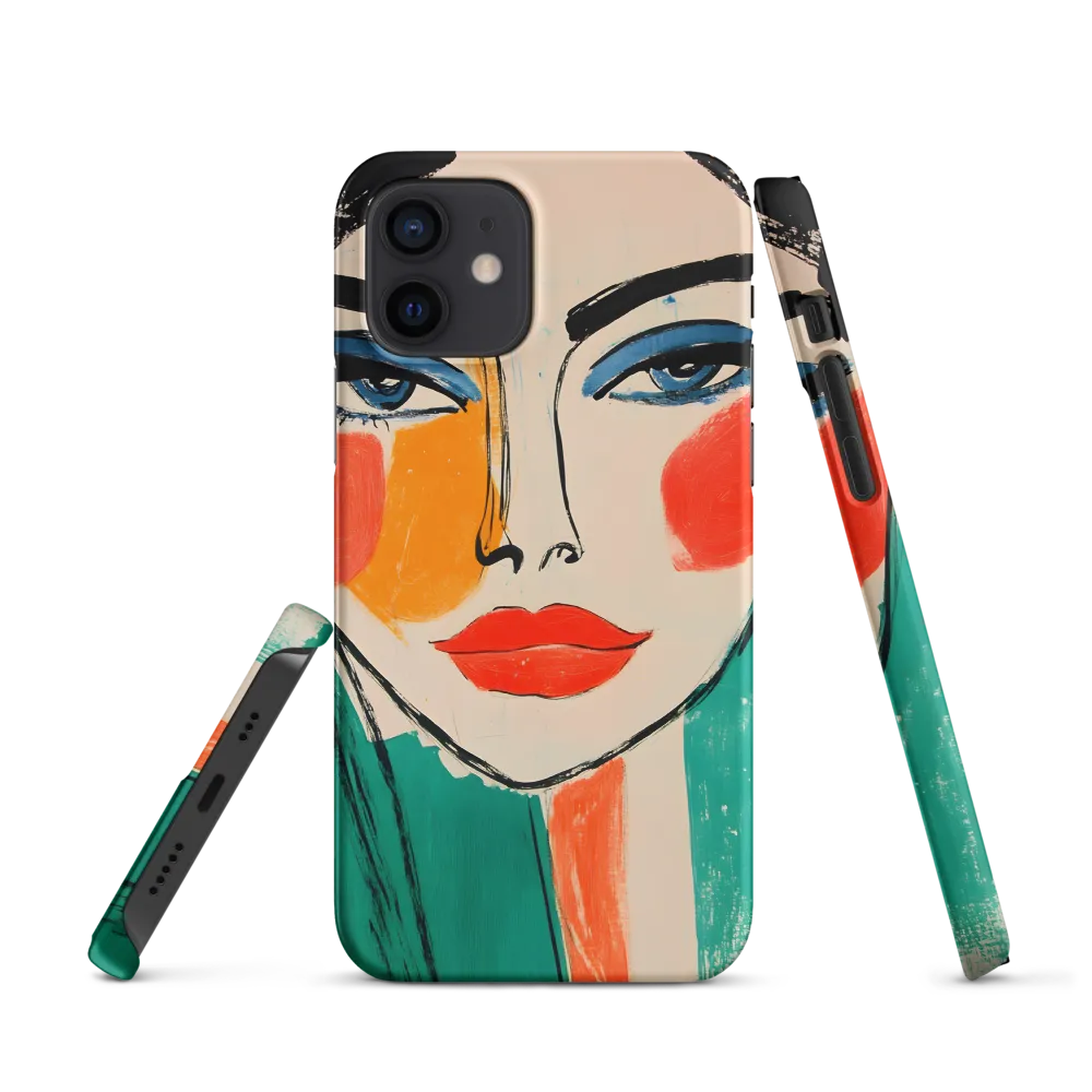 Vivid Portrait of a Modern Muse | Phone Case |  12 | Snap Case | Matte