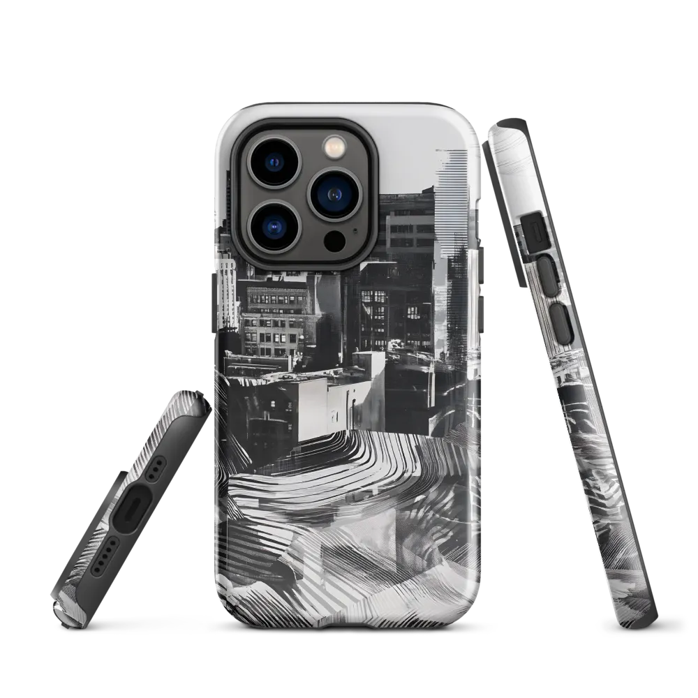 Urban Rhythm in Black and White | Phone Case |  14 Pro | Tough Case | Glossy