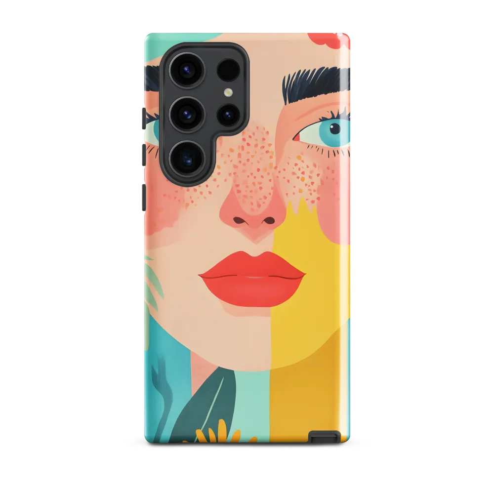 Floral Serenity: A Modern Portrait
