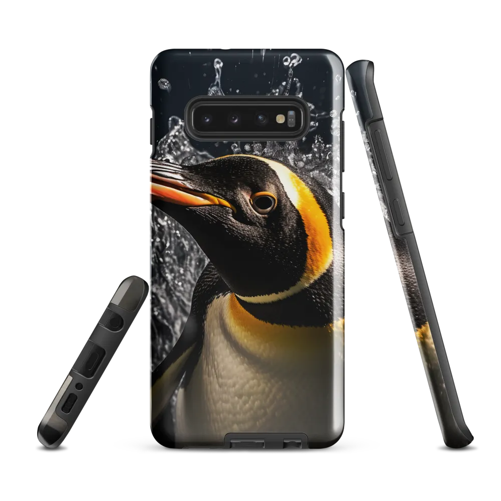 Emerging Majesty: The Penguin in Motion | Phone Case |  S10 Plus | Tough Case | Glossy