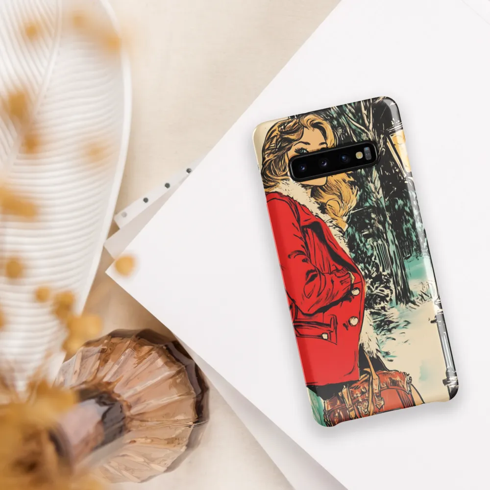 Winter Glamour in Red | Phone Case |  S10 Plus | Snap Case | Glossy