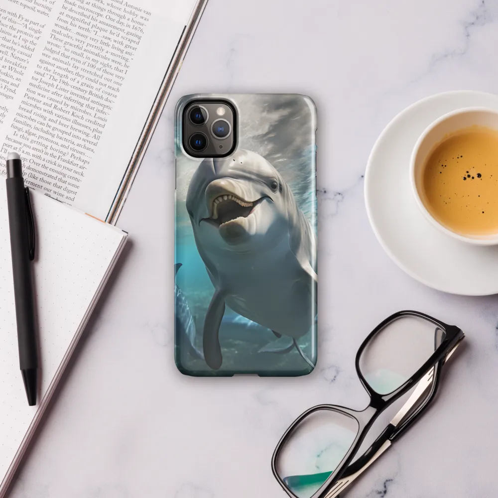 Beneath the Waves: A Dolphin's Dance | Phone Case |  11 Pro Max | Snap Case | Glossy