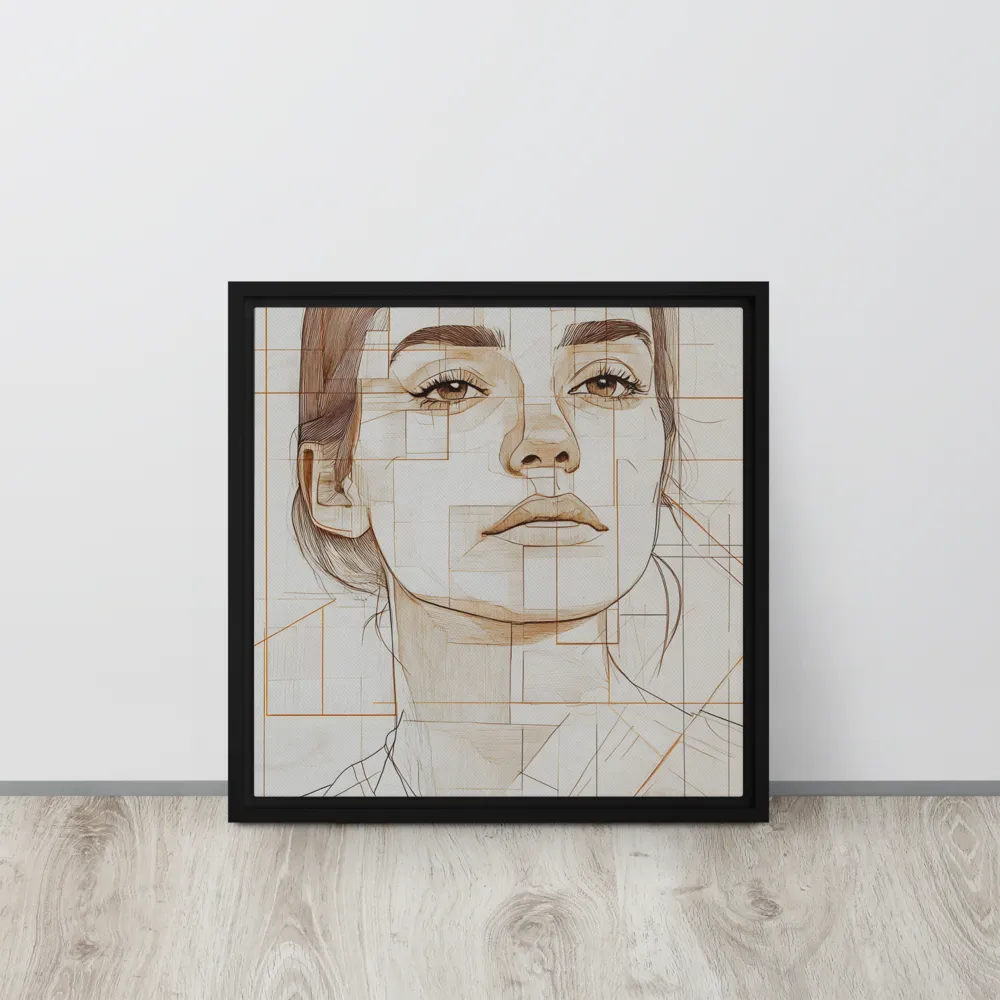 Geometric Serenity: A Minimalist Portrait