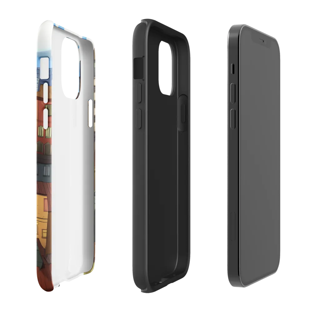 Urban Symphony: A Colorful Cityscape | Phone Case |  12 Pro | Tough Case | Glossy