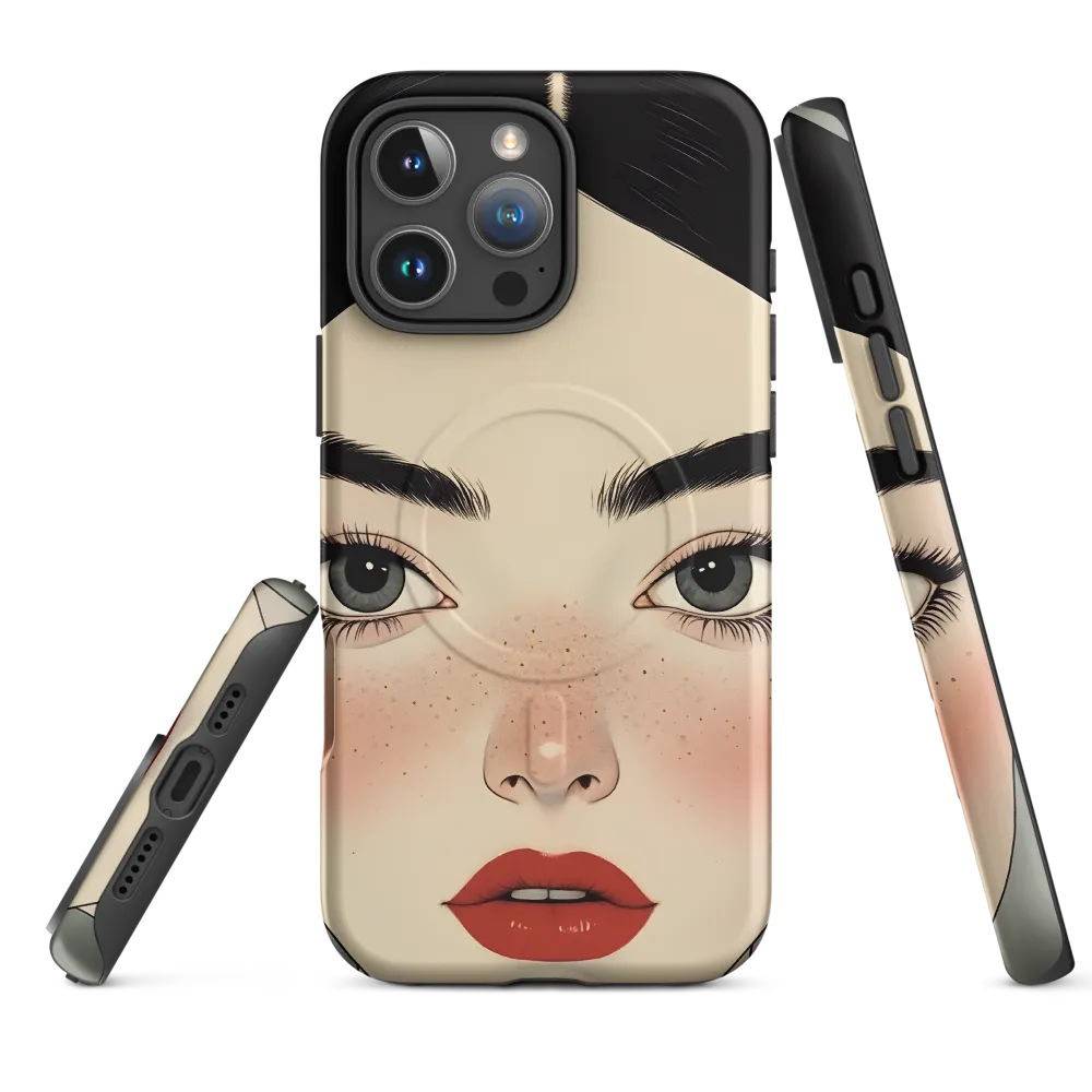 Serenity Captured: A Modern Portrait | Phone Case |  16 Pro Max | MagSafe® Tough Case | Matte