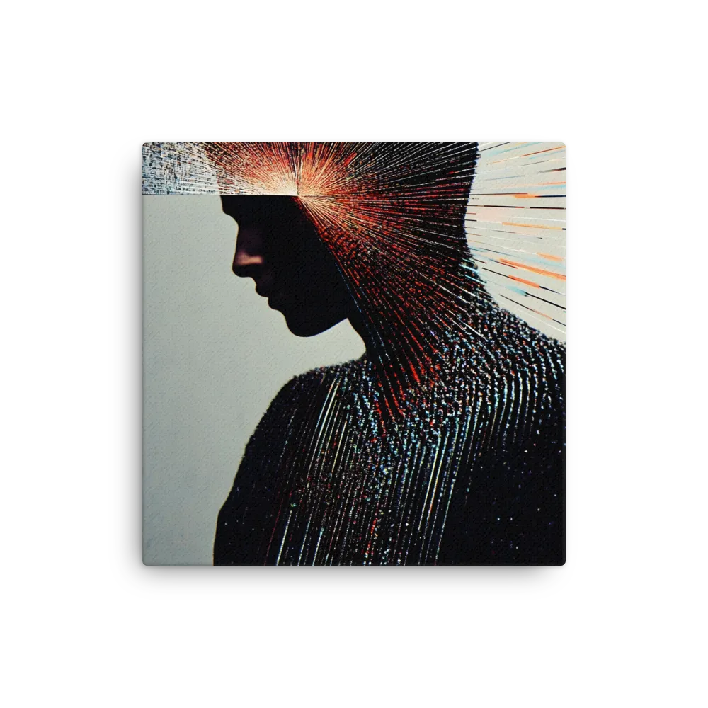 Radiant Reflection: An Abstract Journey of Thought | Thin Canvas | 12″×12″