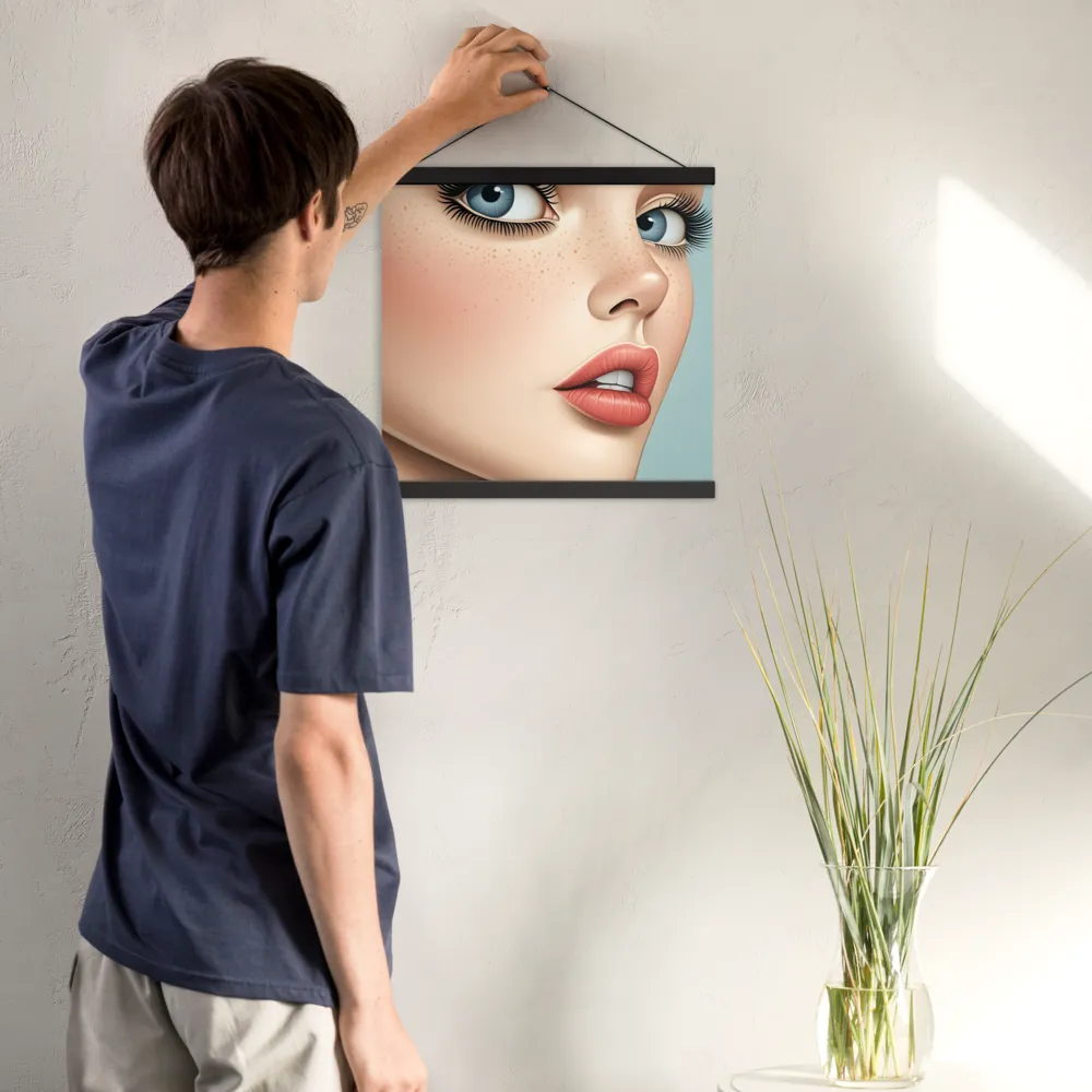 Intriguing Elegance | Poster With Black Wood Hanger | 16″×16″