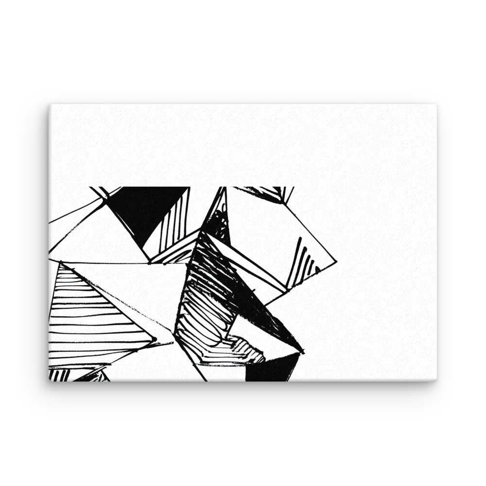 Dynamic Geometry in Ink | Thin Canvas | 20″×28″