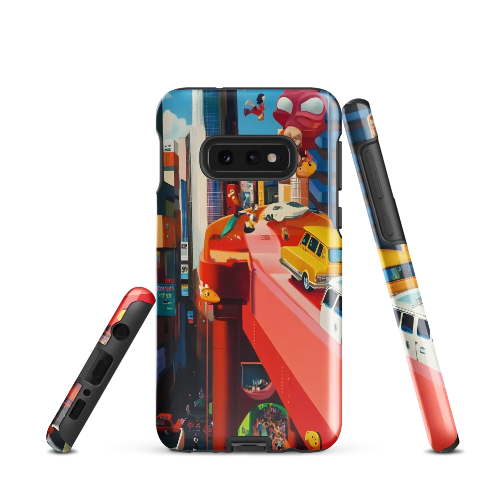 Urban Whimsy: A Colorful Cityscape | Phone Case |  S10e | Tough Case | Glossy
