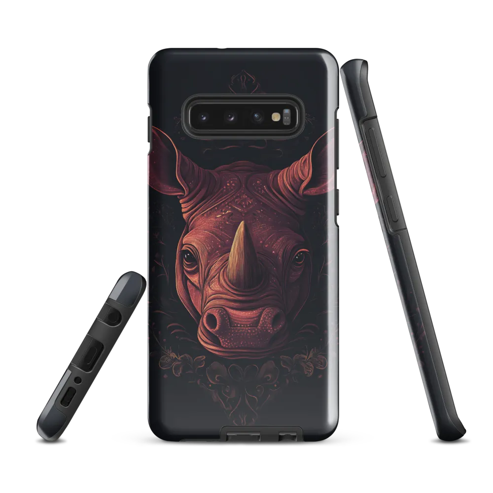 Regal Rhinoceros | Phone Case |  S10 Plus | Tough Case | Glossy