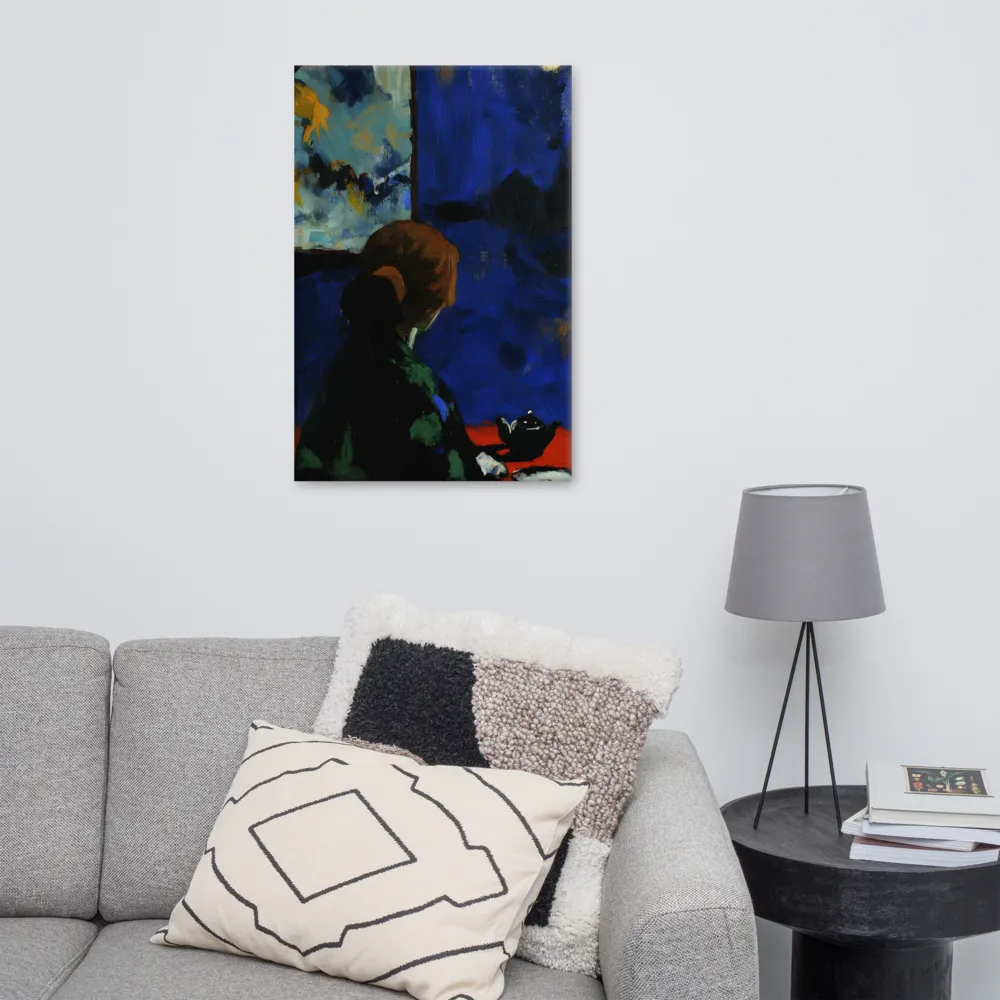 Contemplation Under the Night Sky | Canvas | 24″×36″