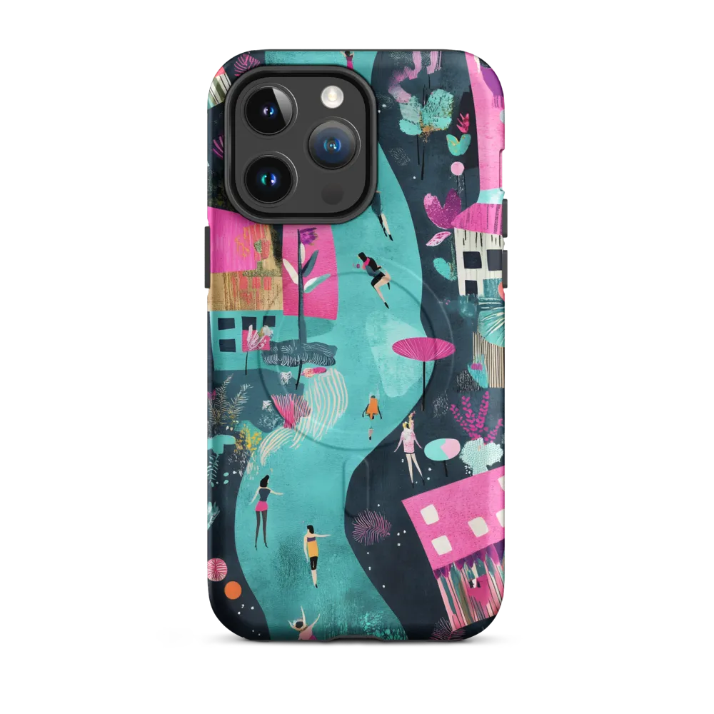 Whimsical Journey Through a Vibrant Landscape | Phone Case |  14 Pro Max | MagSafe® Tough Case | Matte