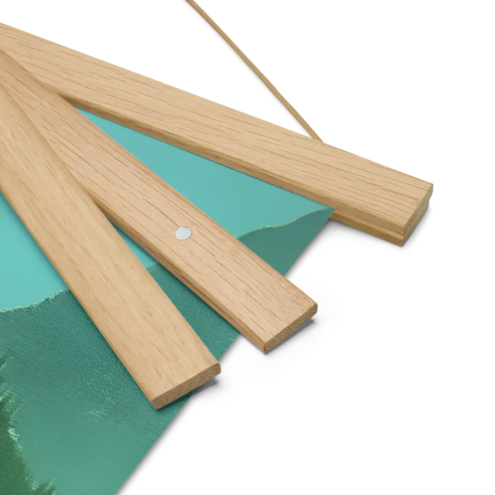 Reflections of Tranquility | Poster With Oak Wood Hanger | 18″×18″