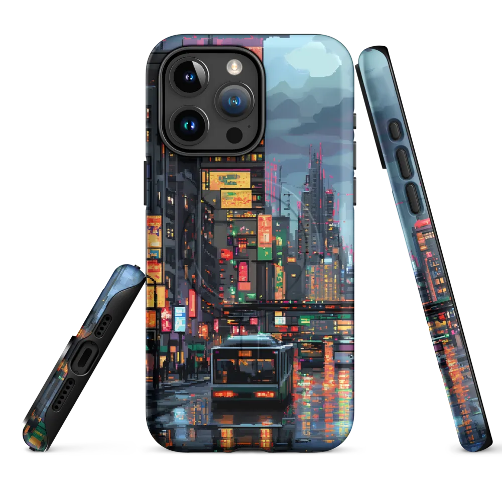 Neon Dreams: A Pixelated Urban Night