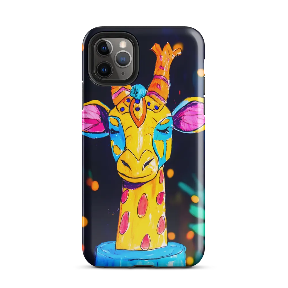 Whimsical Giraffe in Vibrant Colors | Phone Case |  11 Pro Max | Tough Case | Glossy